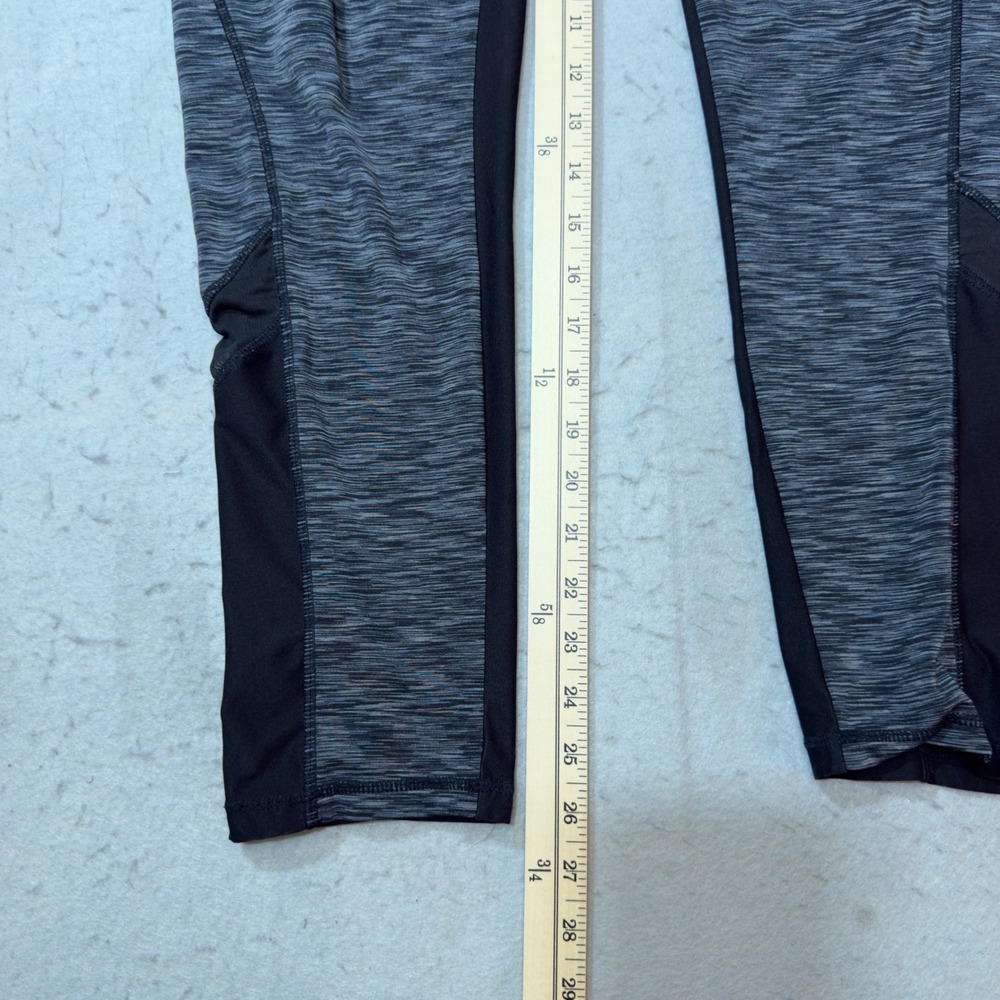 Avia Womens XL Black Gray Space Dye Activewear Cropped Leggings‎ RA476361 - Picture 4 of 9